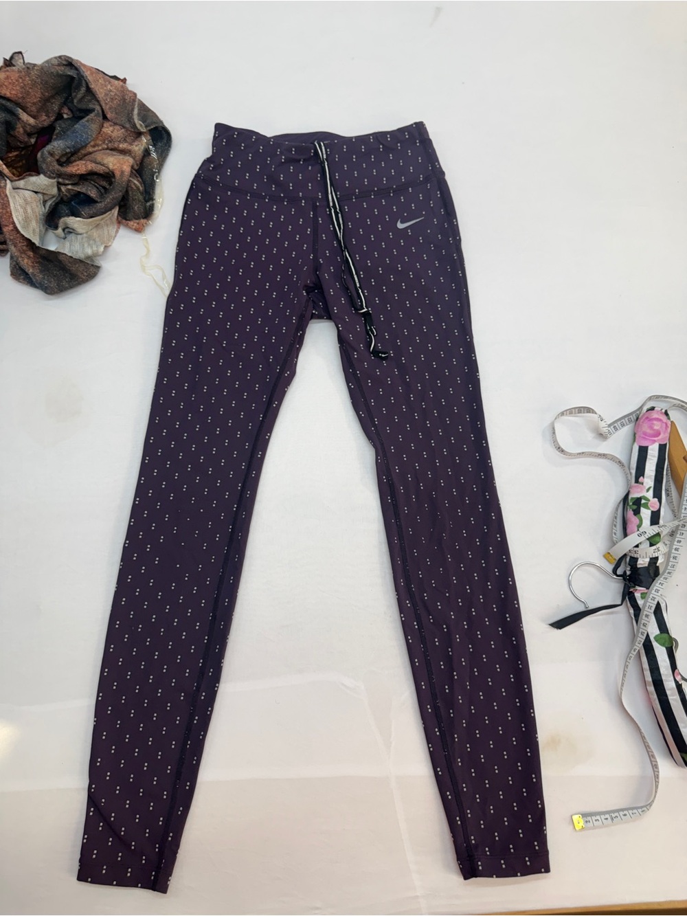 Nike Dark Purple Printed Athletic Leggings